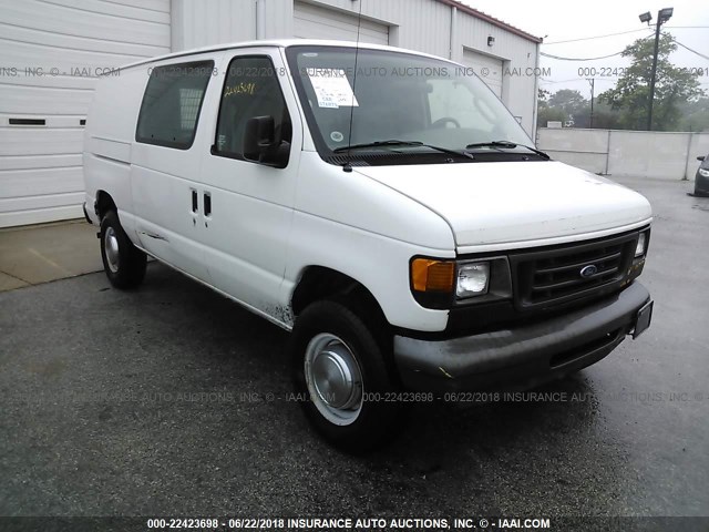 1FTNE24W66DA98454 - 2006 FORD ECONOLINE E250 VAN WHITE photo 1