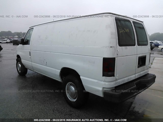 1FTNE24W66DA98454 - 2006 FORD ECONOLINE E250 VAN WHITE photo 3