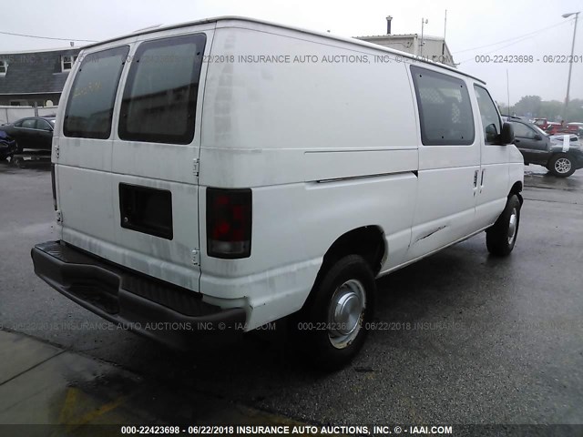 1FTNE24W66DA98454 - 2006 FORD ECONOLINE E250 VAN WHITE photo 4