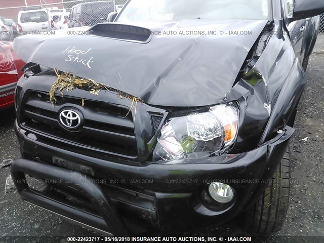 5TEMU4FN7AZ694056 - 2010 TOYOTA TACOMA DOUBLE CAB LONG BED BLACK photo 6