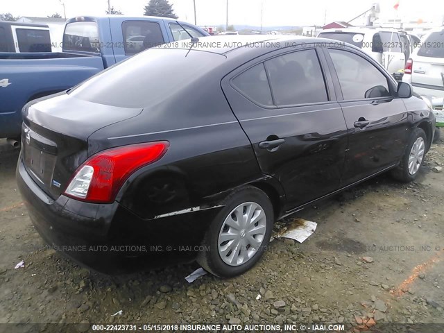 3N1CN7AP3CL919066 - 2012 NISSAN VERSA S/SV/SL BLACK photo 4