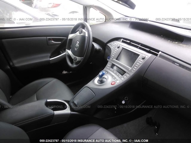 JTDKN3DP7E3061242 - 2014 TOYOTA PRIUS PLUG-IN  BLUE photo 5