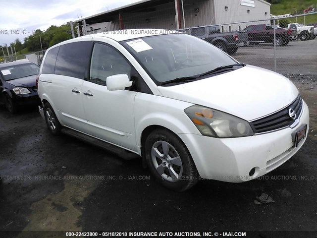 5N1BV28U77N126698 - 2007 NISSAN QUEST S/SE/SL WHITE photo 1