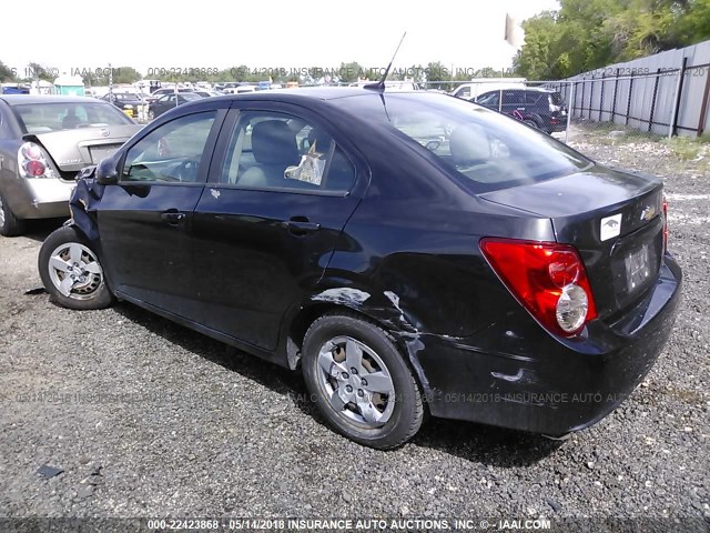 1G1JA5SH5D4205547 - 2013 CHEVROLET SONIC LS 黑色 照片 3