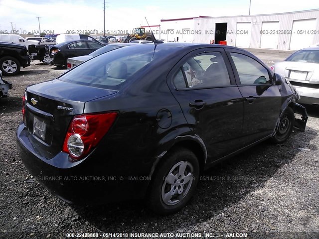 1G1JA5SH5D4205547 - 2013 CHEVROLET SONIC LS 黑色 照片 4
