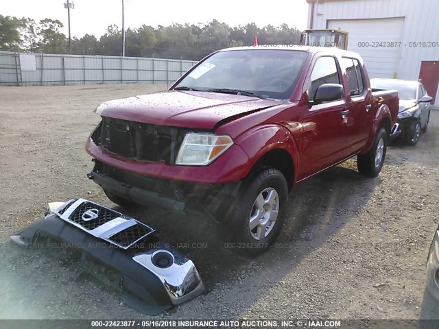 1N6AD07U87C459929 - 2007 NISSAN FRONTIER CREW CAB LE/SE/OFF ROAD RED photo 2