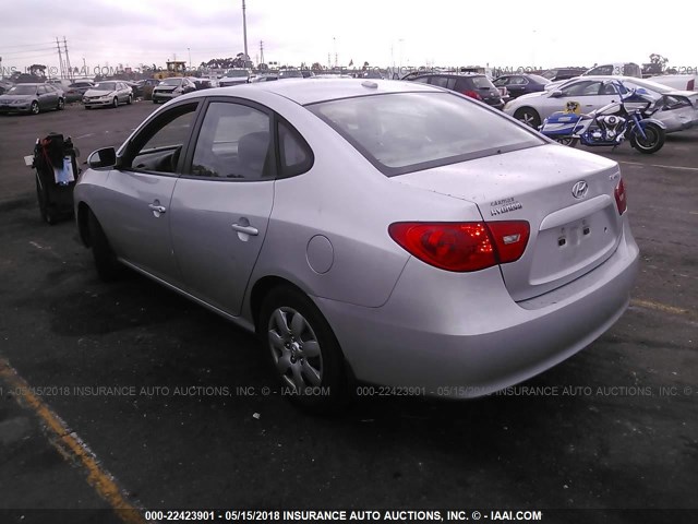 KMHDU46D07U242857 - 2007 HYUNDAI ELANTRA GLS/SE/LIMITED SILVER photo 3