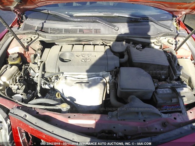 4T1BF3EK2BU723441 - 2011 TOYOTA CAMRY SE/LE/XLE RED photo 10