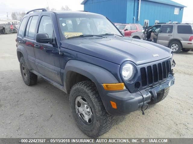 1J4GL48K77W513699 - 2007 JEEP LIBERTY SPORT BLUE photo 1