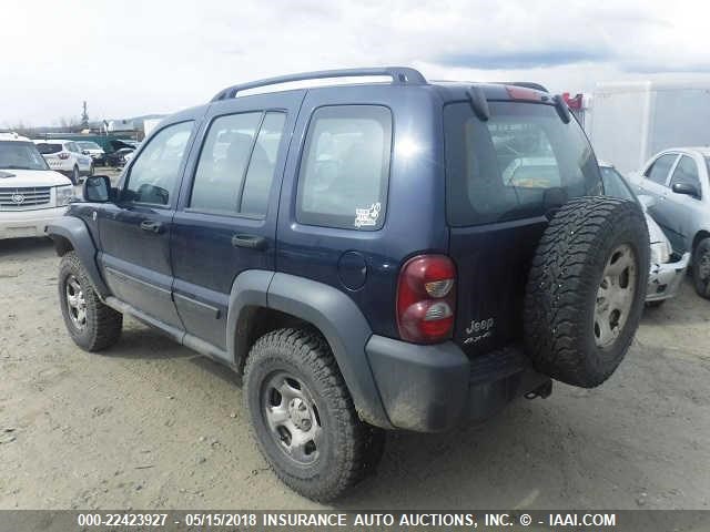 1J4GL48K77W513699 - 2007 JEEP LIBERTY SPORT BLUE photo 3