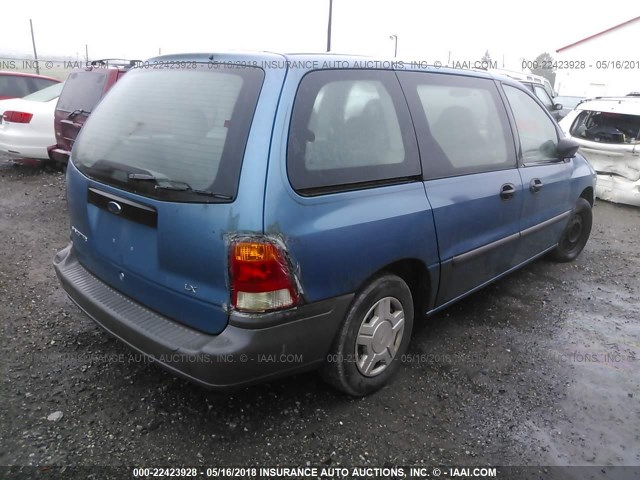 2FMZA50421BC13886 - 2001 FORD WINDSTAR LX Light Blue photo 4