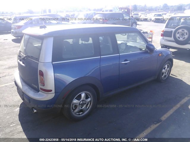 WMWML33539TN69449 - 2009 MINI COOPER CLUBMAN BLACK photo 4