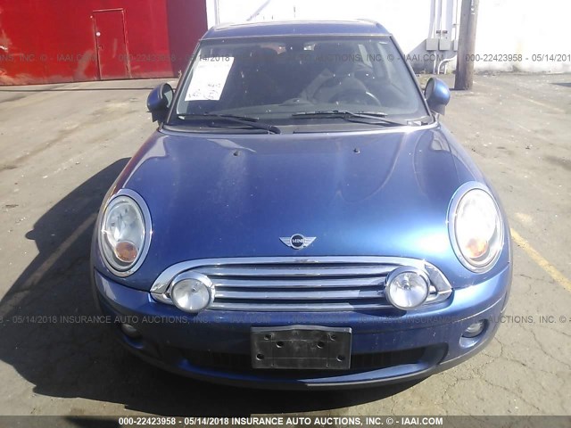 WMWML33539TN69449 - 2009 MINI COOPER CLUBMAN BLACK photo 6