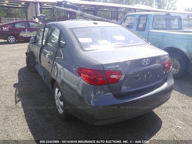 KMHDU46D38U270900 - 2008 HYUNDAI ELANTRA GLS/SE/LIMITED GRAY photo 3