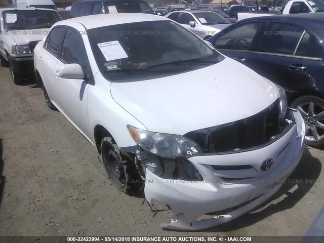 2T1BU4EE7BC680934 - 2011 TOYOTA COROLLA S/LE WHITE photo 1