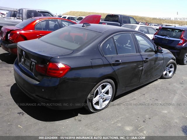 WBA3C1C53DF440201 - 2013 BMW 328 I SULEV BLACK photo 4
