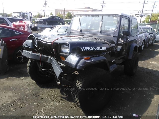 2J4FY19EXLJ520765 - 1990 JEEP WRANGLER / YJ S BLACK photo 2