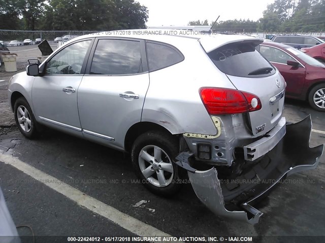 JN8AS5MT7DW502334 - 2013 NISSAN ROGUE S/SV SILVER photo 3