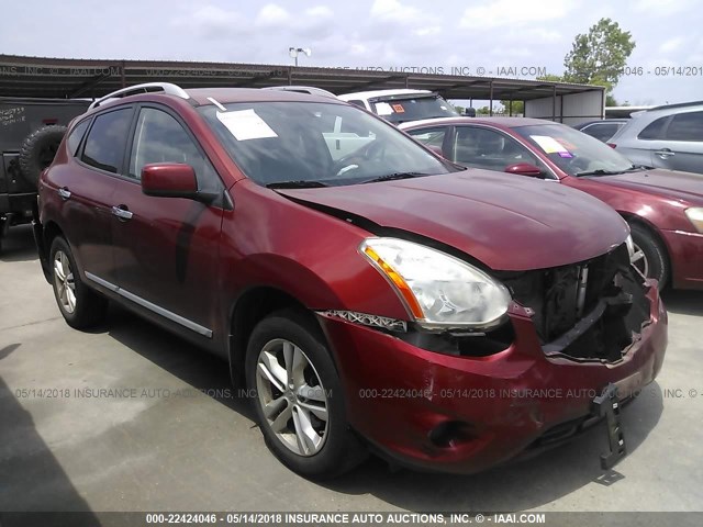 JN8AS5MT0DW003777 - 2013 NISSAN ROGUE S/SV RED photo 1