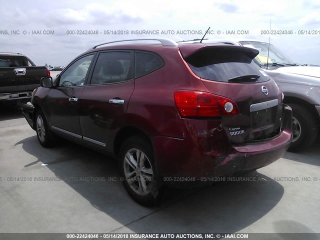 JN8AS5MT0DW003777 - 2013 NISSAN ROGUE S/SV RED photo 3
