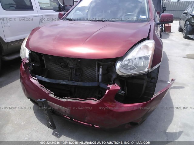JN8AS5MT0DW003777 - 2013 NISSAN ROGUE S/SV RED photo 6