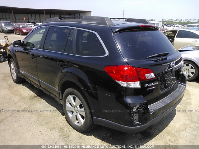 4S4BRCKC6A3350266 - 2010 SUBARU OUTBACK 2.5I LIMITED BLACK photo 3