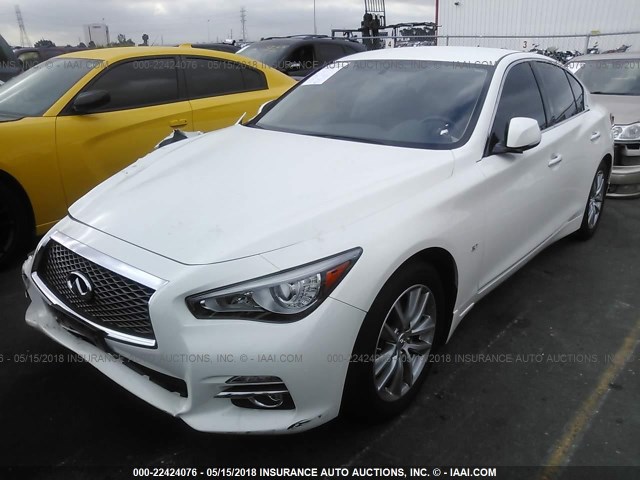 JN1BV7APXFM347399 - 2015 INFINITI Q50 PREMIUM/SPORT WHITE photo 2