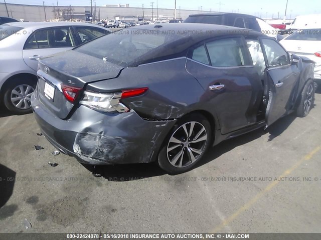 1N4AA6AP0JC362741 - 2018 NISSAN MAXIMA 3.5S/SV/SL/SR/PLAT GRAY photo 4