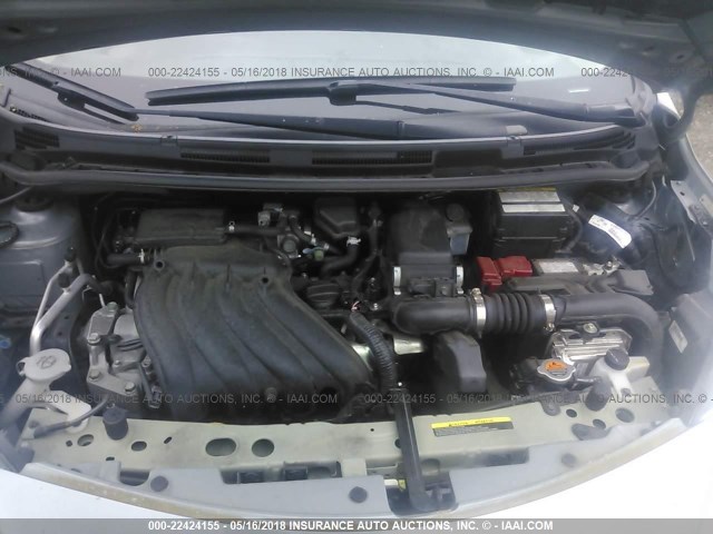 3N1CE2CP2FL412471 - 2015 NISSAN VERSA NOTE S/S PLUS/SV/SL/SR SILVER photo 10