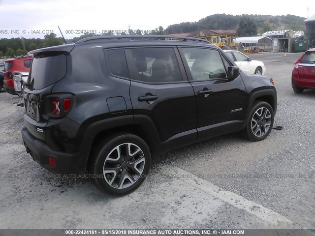 ZACCJBBT9FPB83575 - 2015 JEEP RENEGADE LATITUDE BLACK photo 4