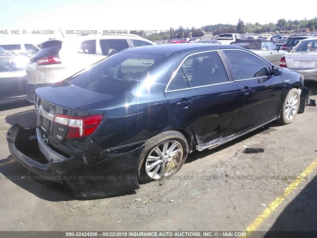 4T1BD1FK1CU010444 - 2012 TOYOTA CAMRY HYBRID/LE/XLE 黑色 照片 4