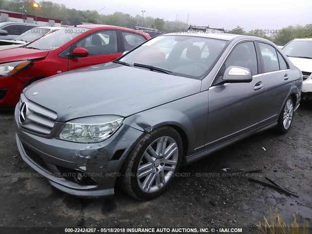 WDDGF81X19F215314 - 2009 MERCEDES-BENZ C 300 4MATIC GRAY photo 2