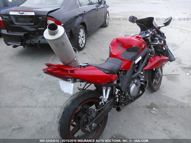 JS1VP53A562105594 - 2006 SUZUKI SV650 RED photo 4