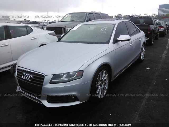 WAUAFAFL9BN029686 - 2011 AUDI A4 PREMIUM SILVER photo 2