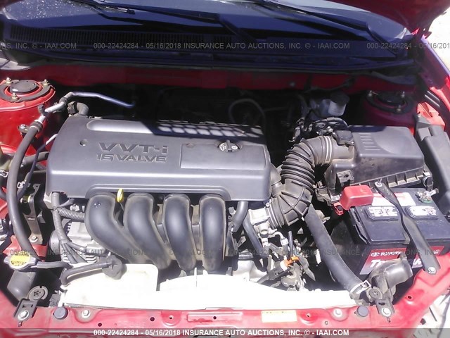 2T1KR32E96C569629 - 2006 TOYOTA COROLLA MATRIX XR RED photo 10