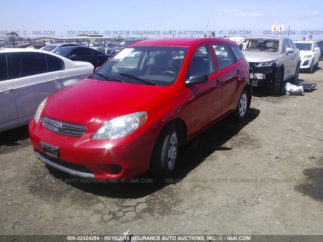 2T1KR32E96C569629 - 2006 TOYOTA COROLLA MATRIX XR RED photo 2
