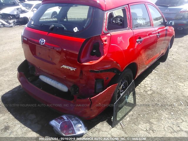 2T1KR32E96C569629 - 2006 TOYOTA COROLLA MATRIX XR RED photo 6
