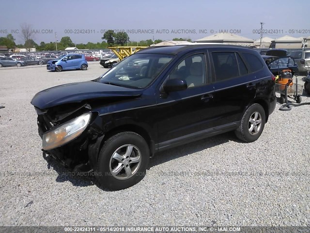 5NMSG13D58H216186 - 2008 HYUNDAI SANTA FE GLS Dark Blue photo 2