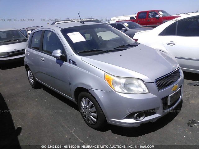 KL1TD66E19B659365 - 2009 CHEVROLET AVEO LS/LT SILVER photo 1