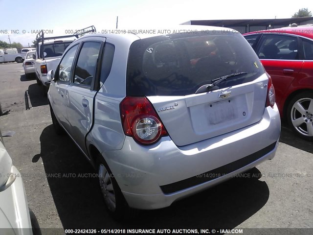 KL1TD66E19B659365 - 2009 CHEVROLET AVEO LS/LT 银色 照片 3