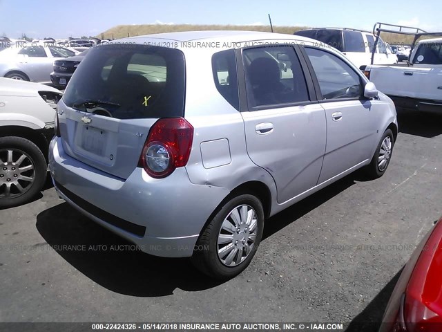 KL1TD66E19B659365 - 2009 CHEVROLET AVEO LS/LT 银色 照片 4