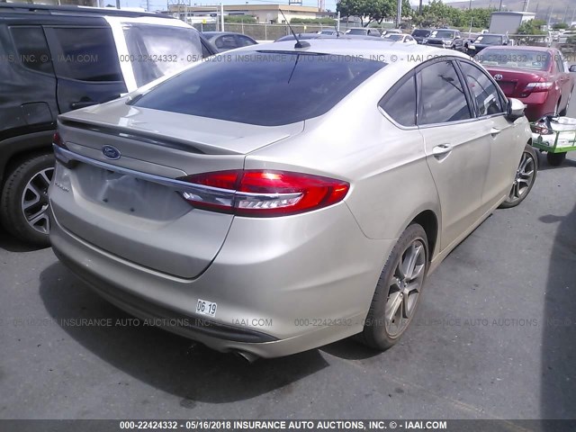 3FA6P0G77HR350977 - 2017 FORD FUSION S Pewter photo 4