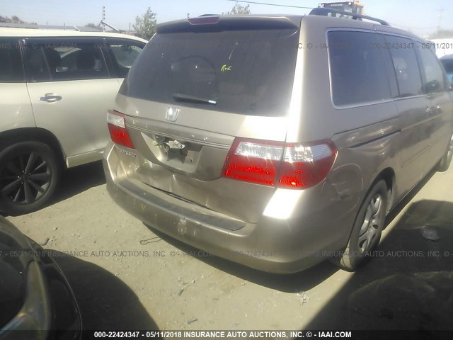5FNRL38726B451135 - 2006 HONDA ODYSSEY EXL ოქროსფერი ფოტო 6