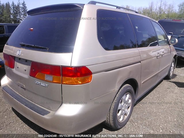 2HKRL18672H539136 - 2002 HONDA ODYSSEY EX GOLD photo 4