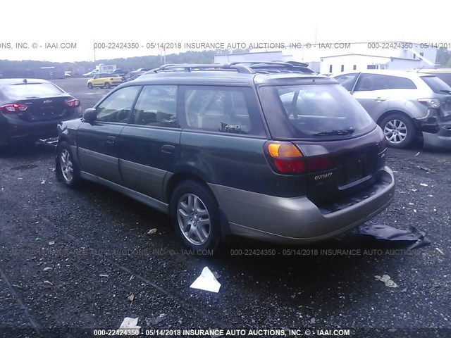 4S3BH675737616800 - 2003 SUBARU LEGACY OUTBACK AWP 绿色 照片 3