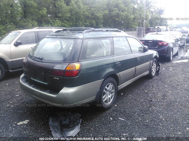 4S3BH675737616800 - 2003 SUBARU LEGACY OUTBACK AWP GREEN photo 4