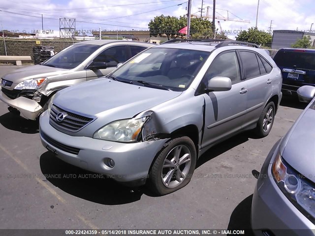 JTJHW31U260011544 - 2006 LEXUS RX 400 Light Blue photo 2