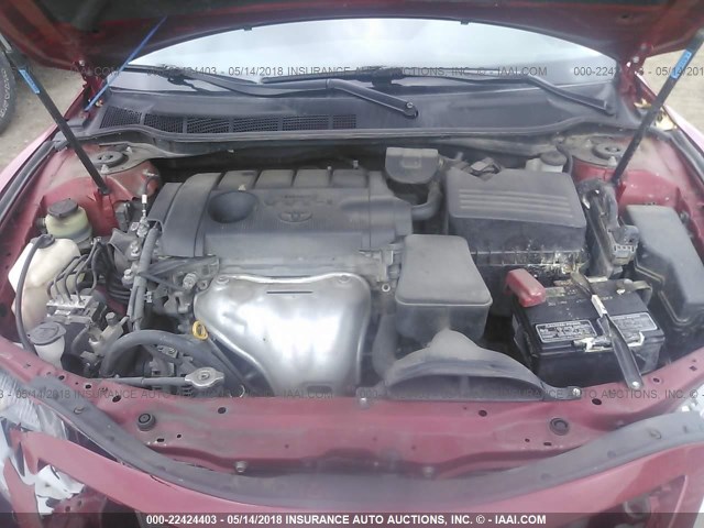 4T1BF3EK0BU692707 - 2011 TOYOTA CAMRY SE/LE/XLE RED photo 10
