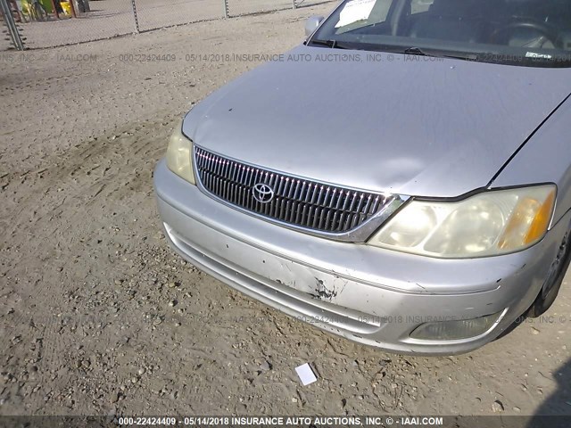 4T1BF28B6YU040558 - 2000 TOYOTA AVALON XL/XLS SILVER photo 6