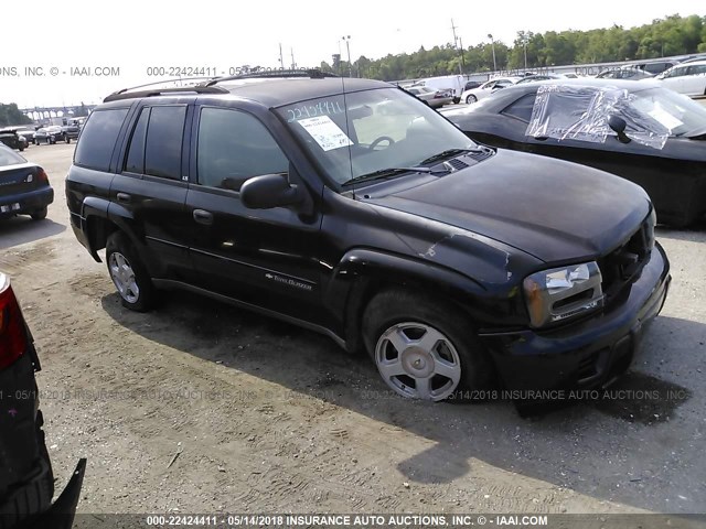 1GNDS13S822412938 - 2002 CHEVROLET TRAILBLAZER  BLACK photo 1